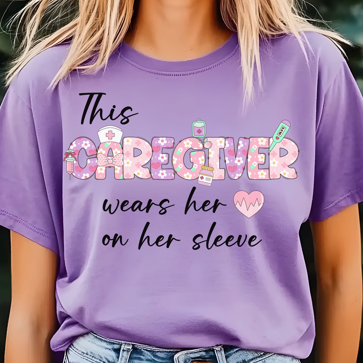 This Caregiver Wears Her Heart on Her Sleeve T-Shirt