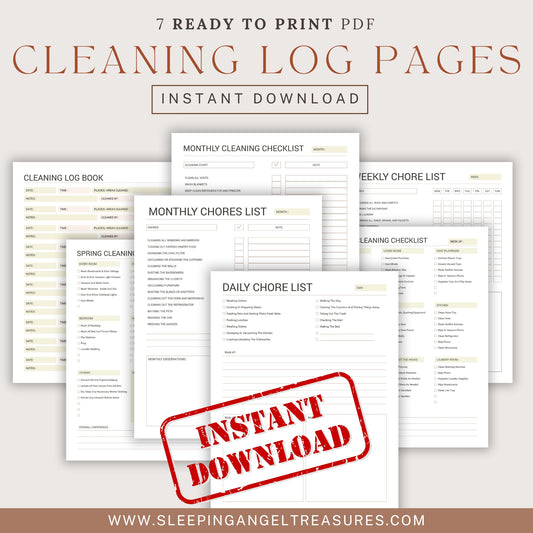 Printable Chores and Cleaning Checklist Bundle - DIGITAL DOWNLOAD