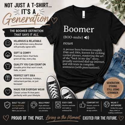 Funny Boomer Definition T-Shirt