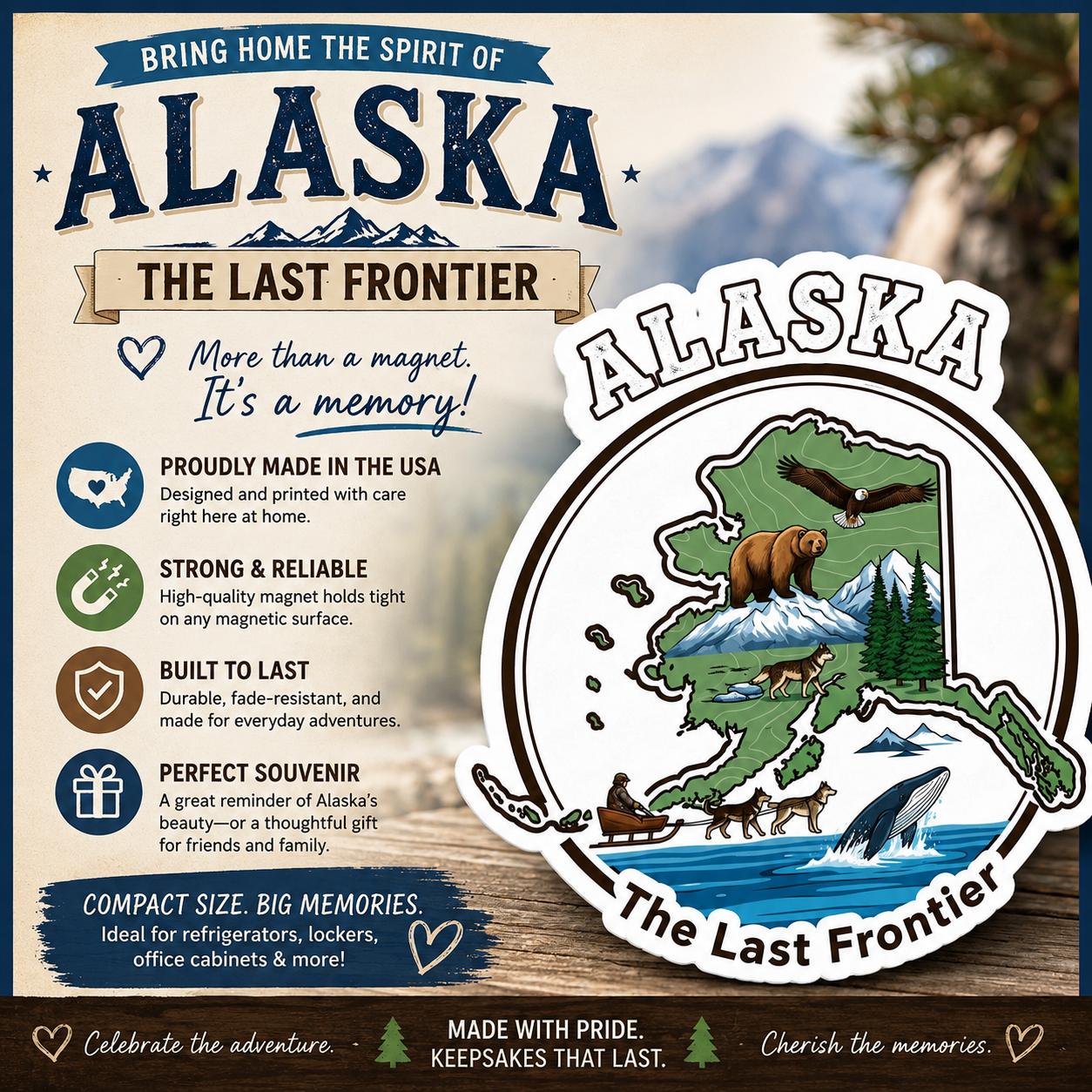 Alaska Souvenir Magnet