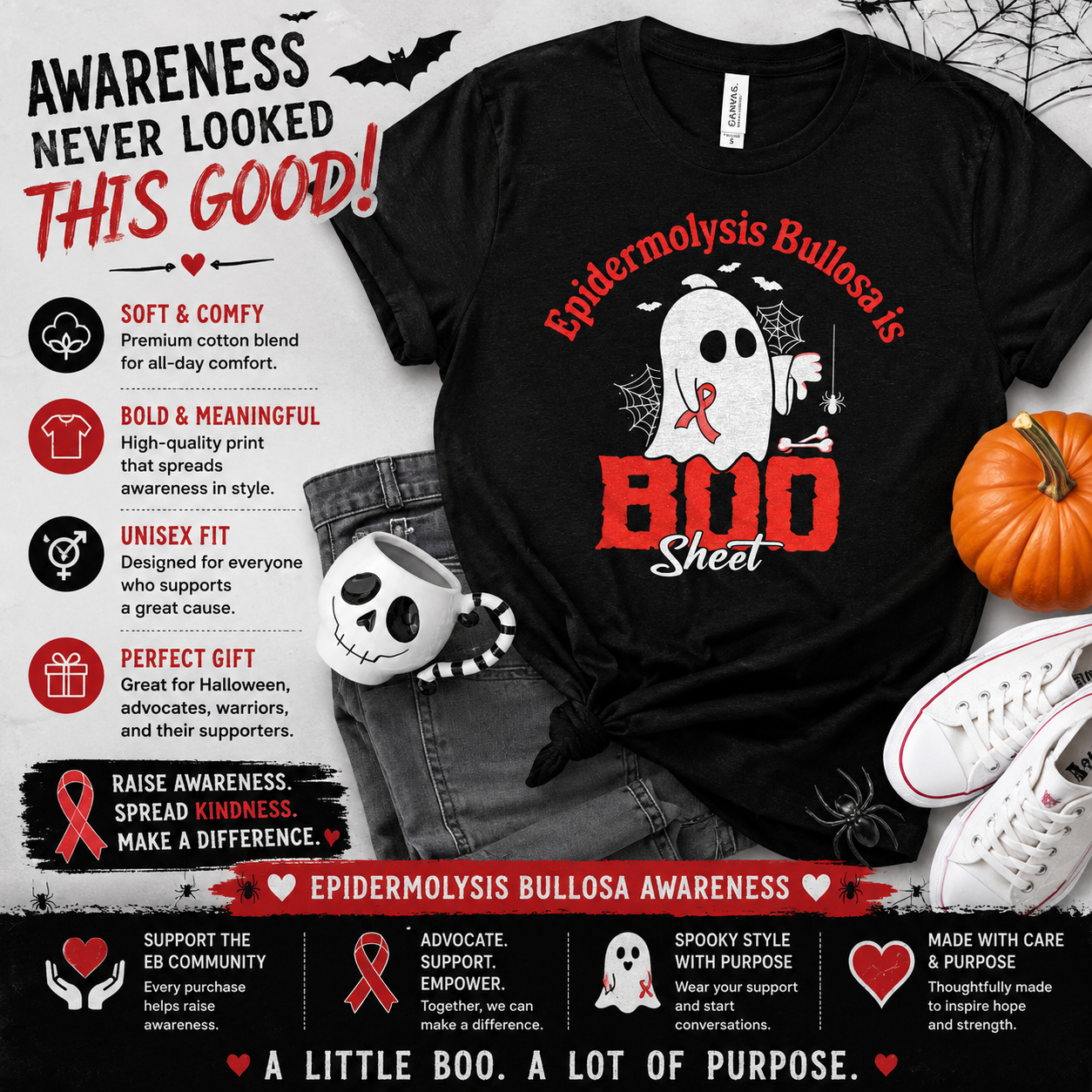 Halloween Epidermolysis Bullosa Awareness T-Shirt