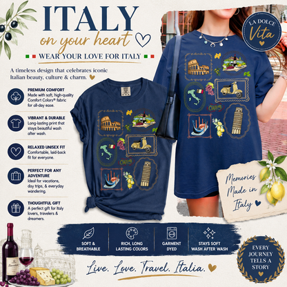 Comfort Colors Italy Vacation T-Shirt