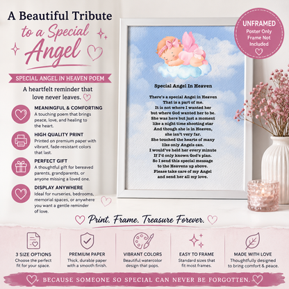 Angel Girl Baby Loss Poem Poster