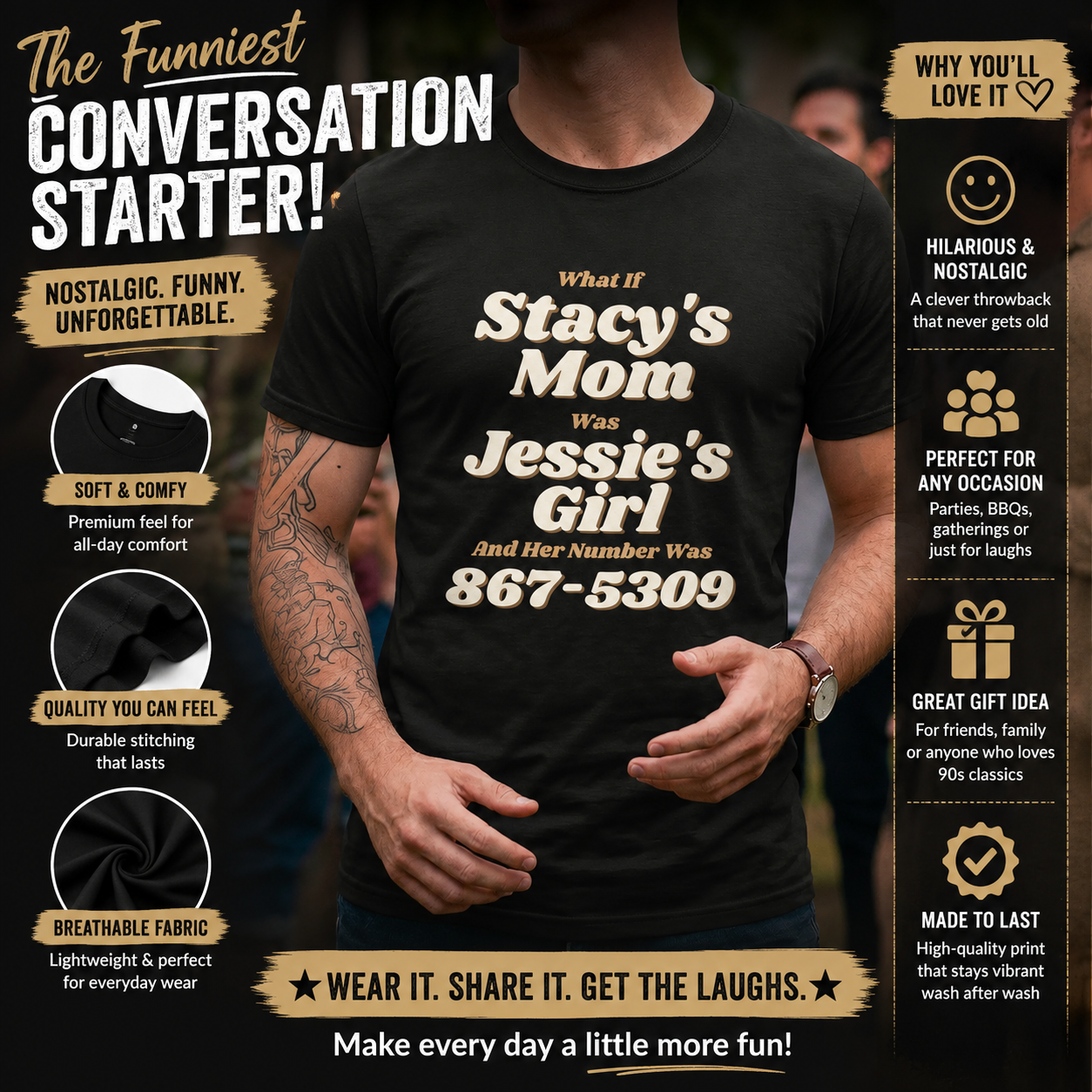 Funny Retro 80S Music Tee
