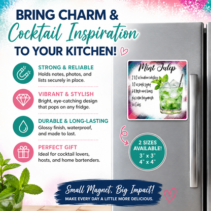 Mint Julep Recipe Magnet