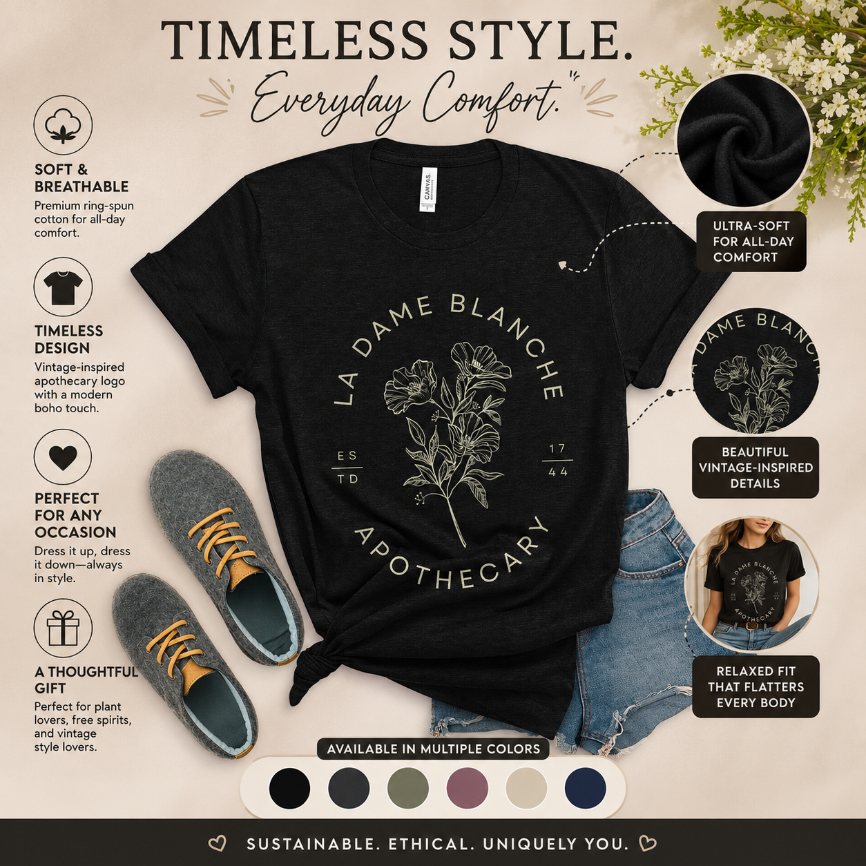 La Dame Blanche Apothecary T-shirt