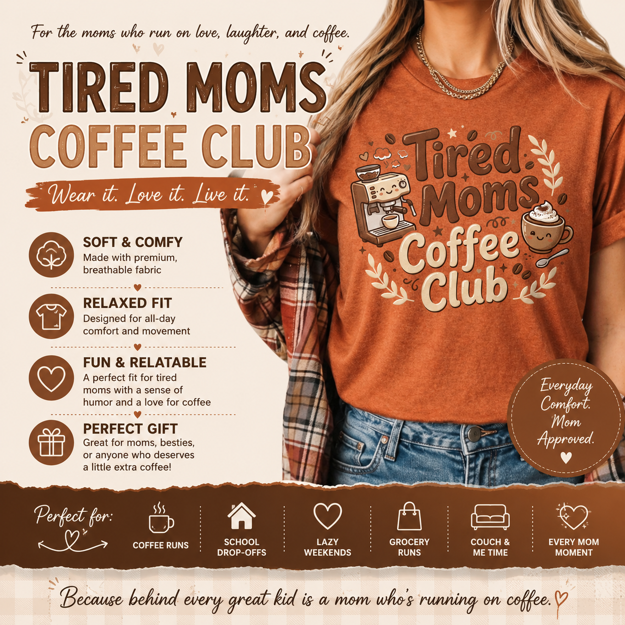 Tired Moms Coffee Club T-Shirt