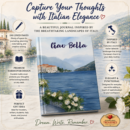 Ciao Bella Italian Landscape Hardcover Matte Blank Journal