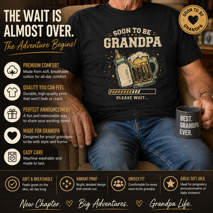 Soon to be Grandpa Pregnancy Announcement T-Shirt