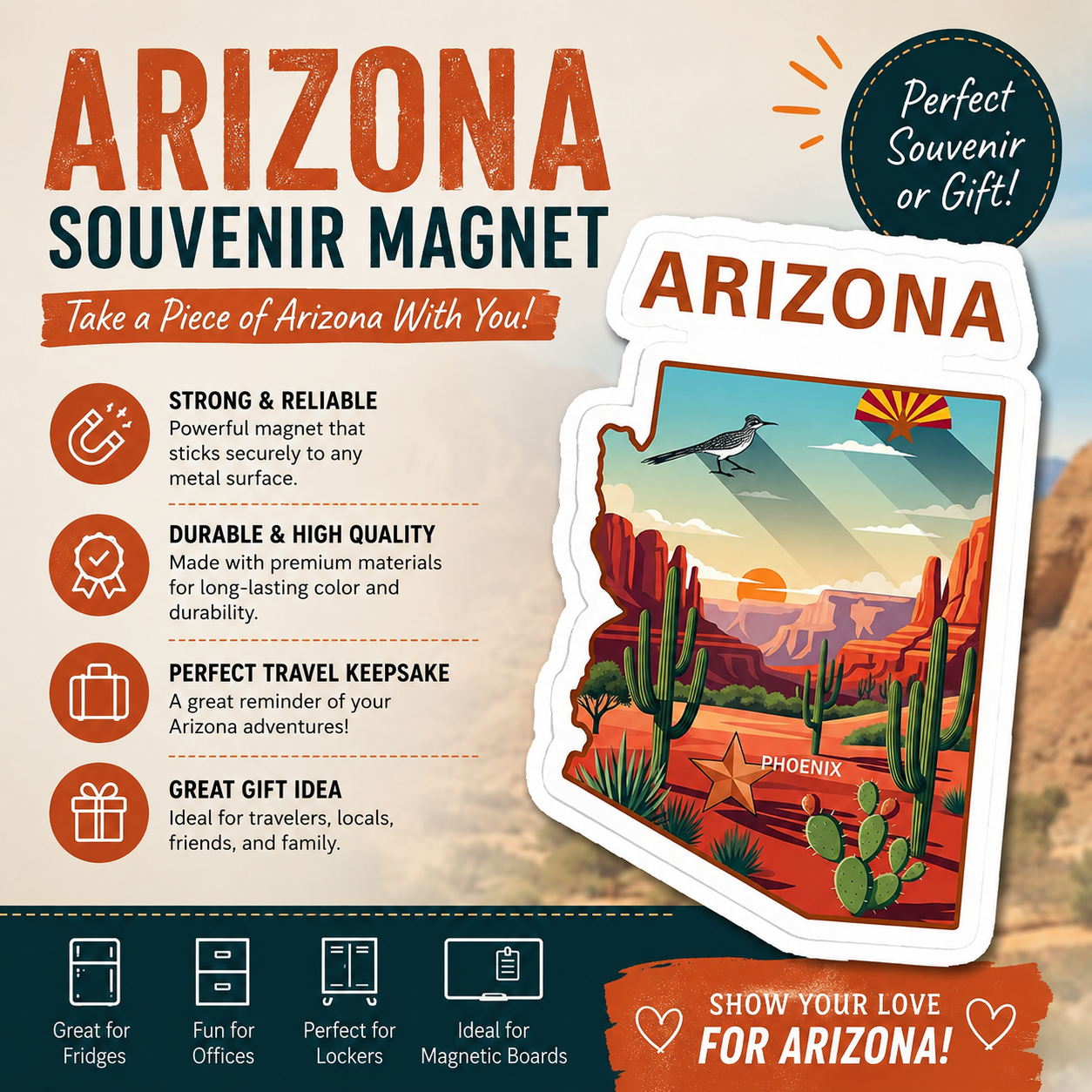 Arizona Souvenir Magnet