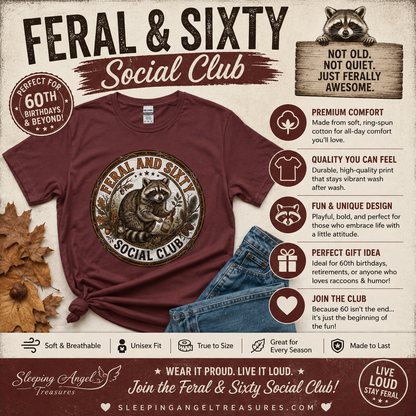 Feral and Sixty Raccoon Social Club T-Shirt