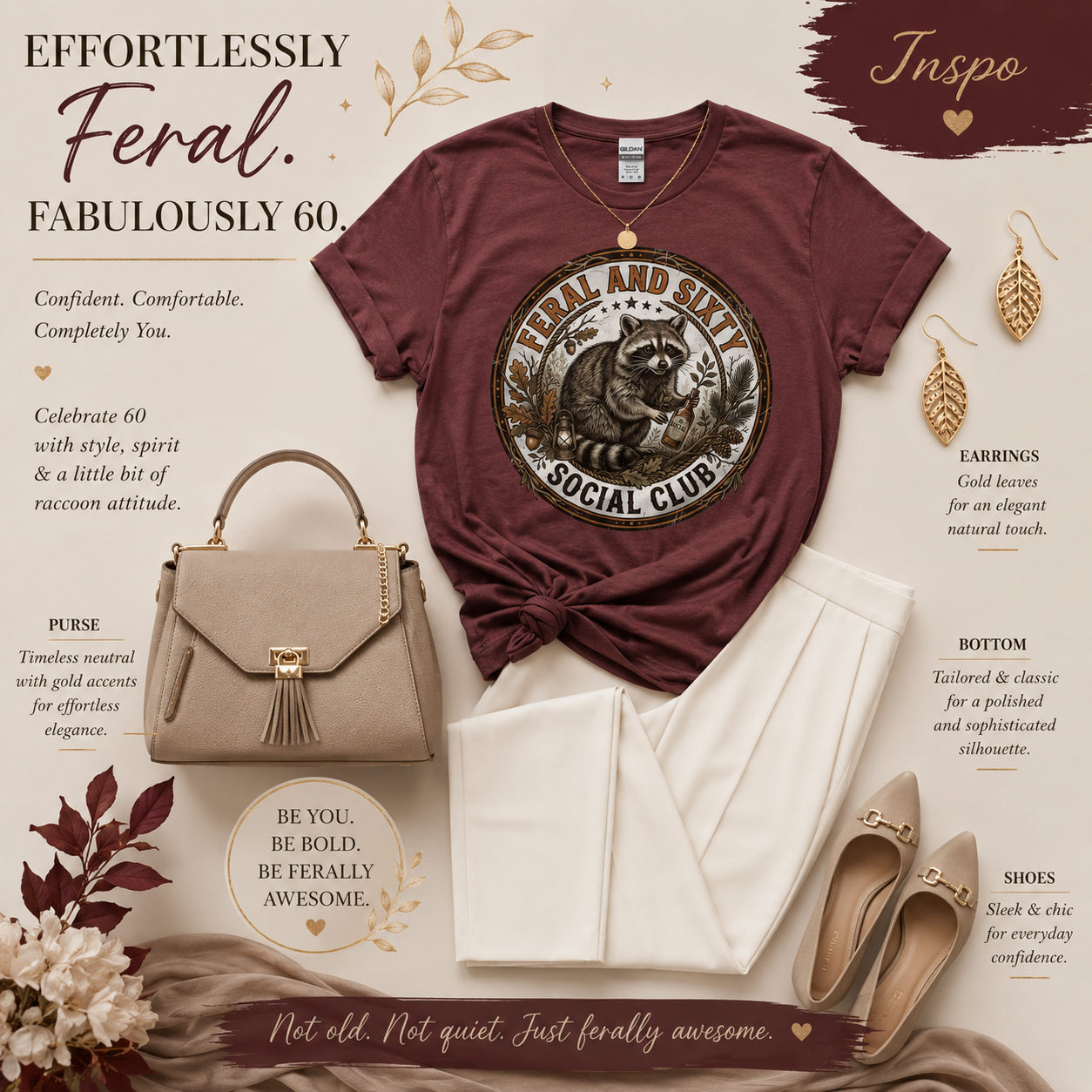 Feral and Sixty Raccoon Social Club T-Shirt