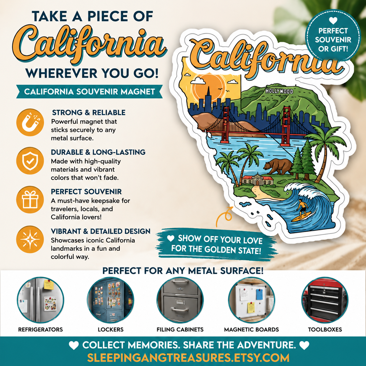 California Souvenir Magnet