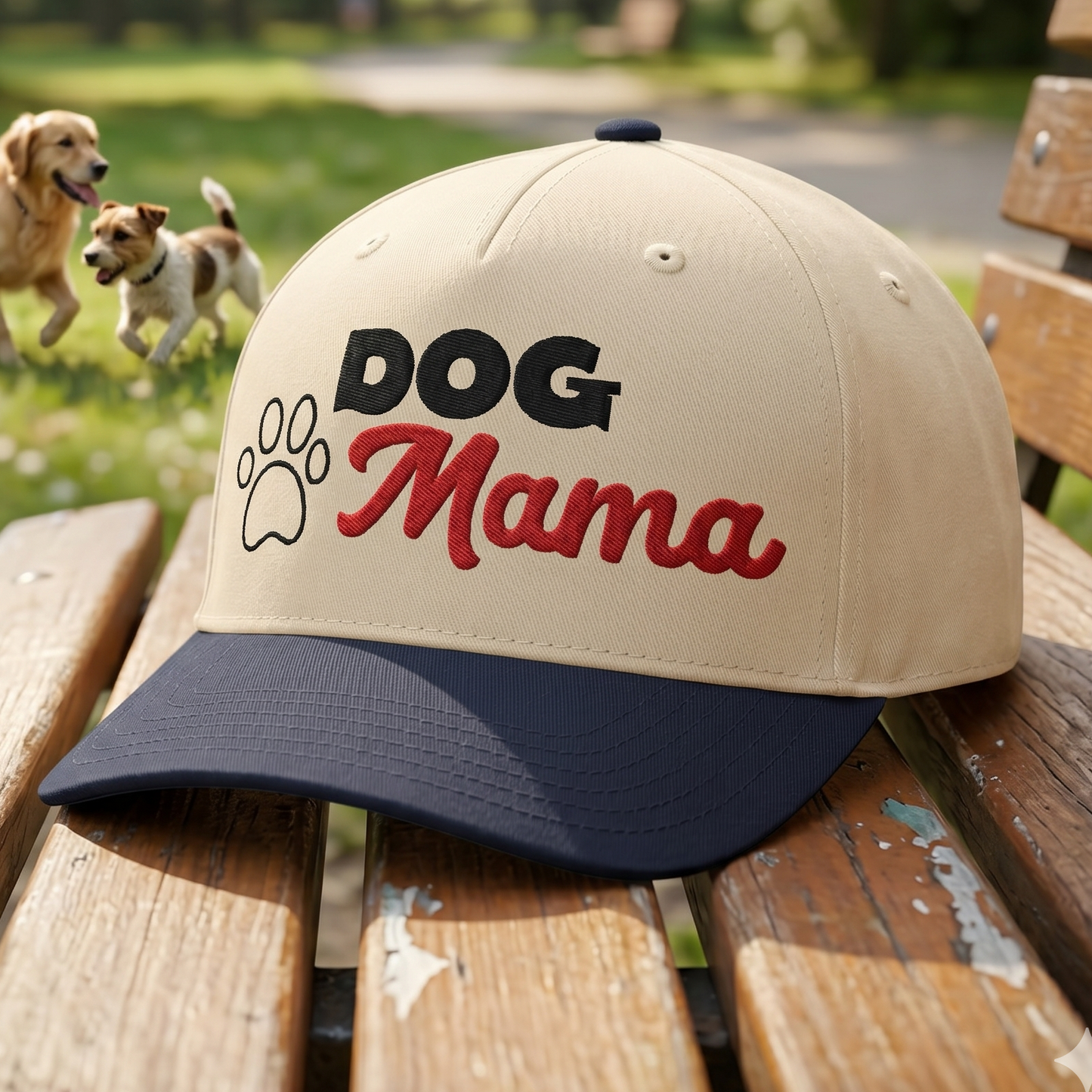 Embroidered Dog Mama Baseball Cap