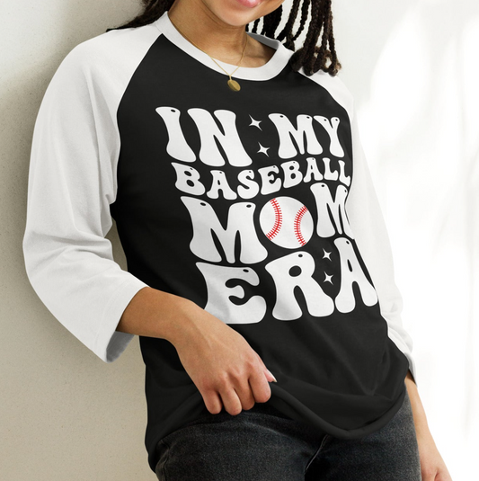 Baseball Mom Era Shirt, Baseball Mama Shirt, In My Mom Era Raglan Shirt