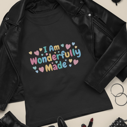 I am Wonderfully Made Shirt, Inspirational T-Shirt, Positive Tee, Self-Love, Motivational Gift, Personal Growth Gift