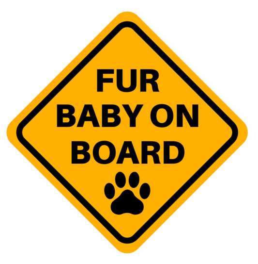 Fur Baby on Board Bubble-free sticker