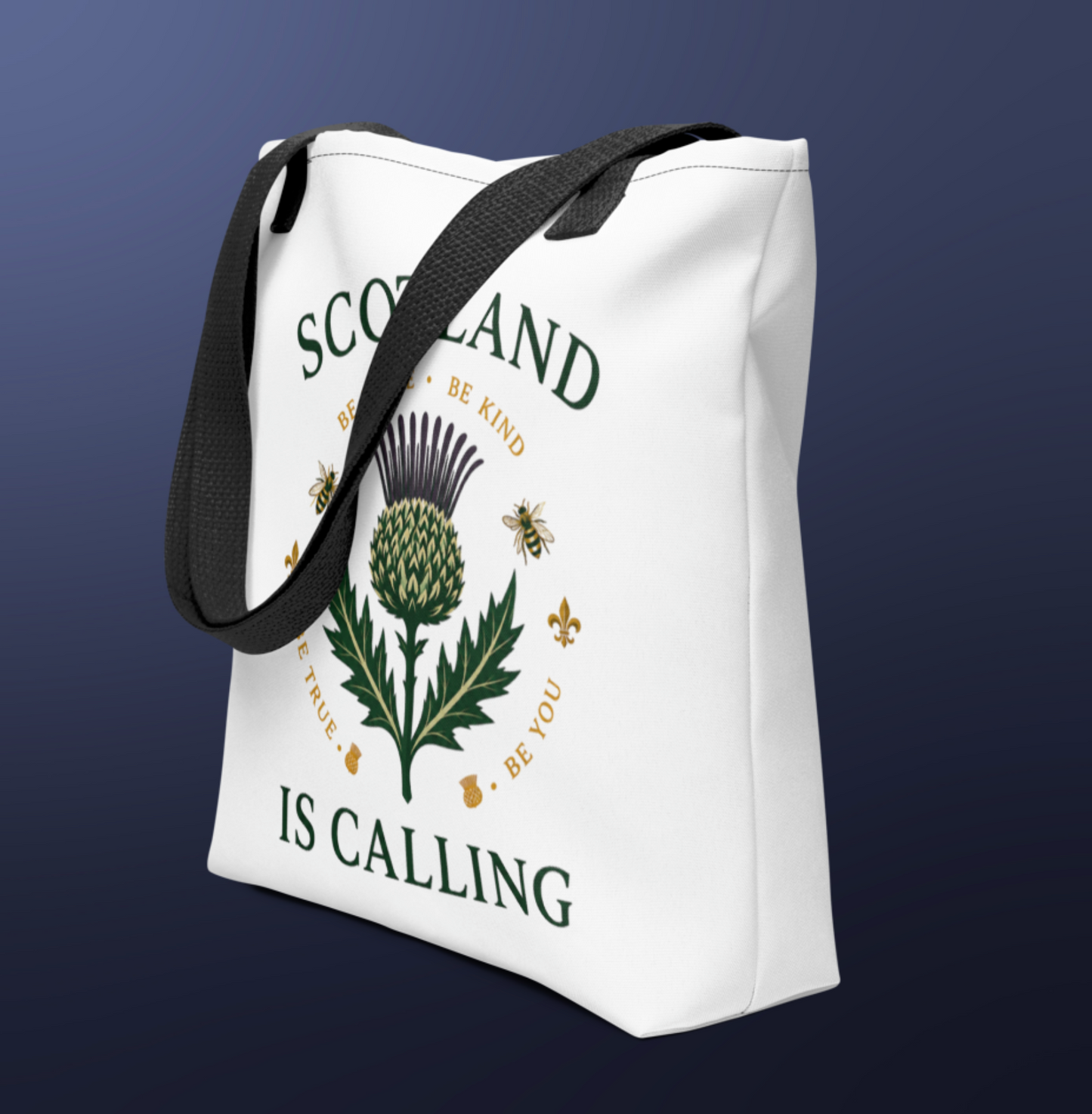 Scotland Is Calling Scottish Thistle Tote Bag
