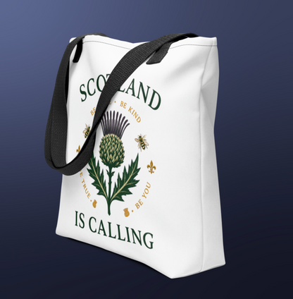 Scotland Is Calling Scottish Thistle Tote Bag