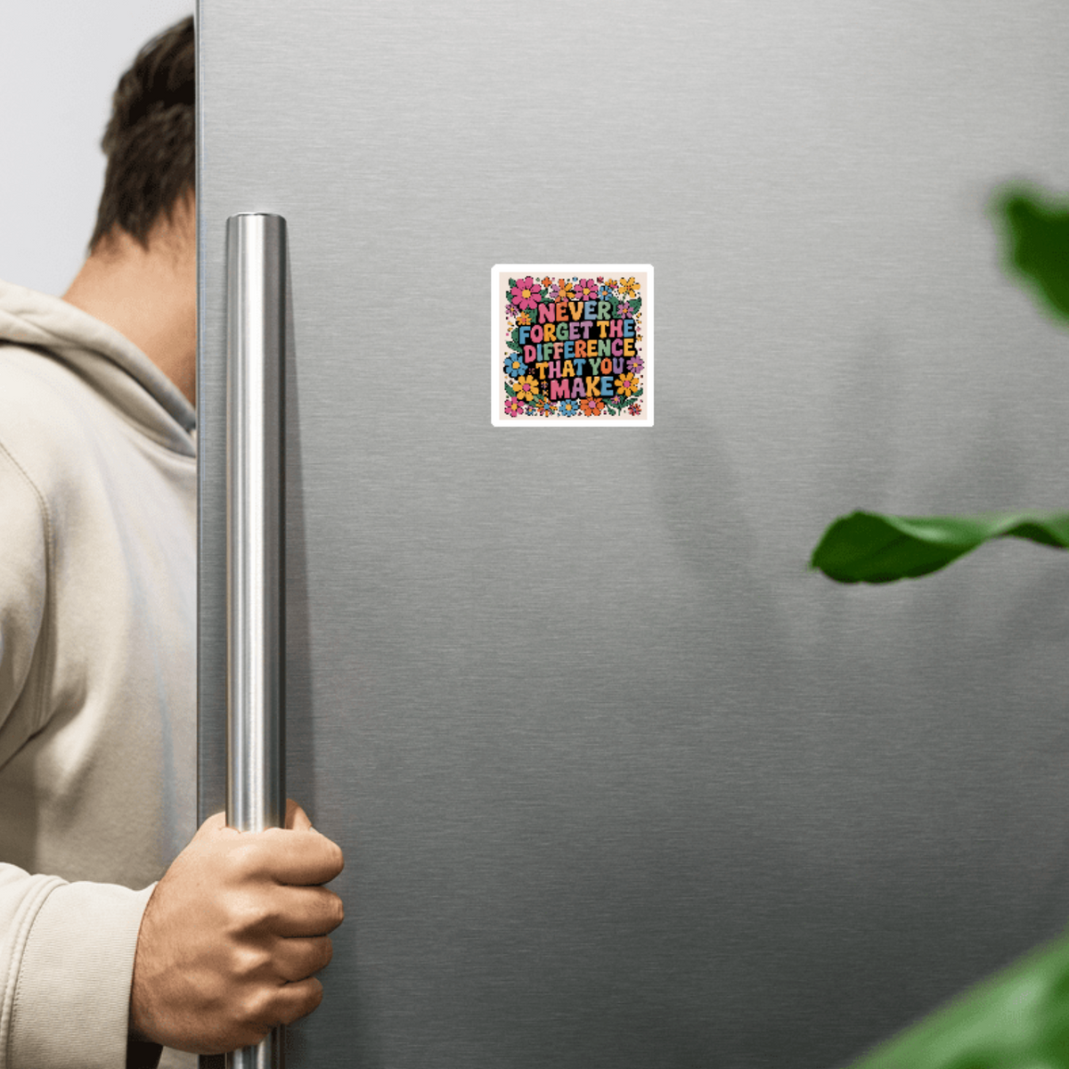 Never Forget The Difference You Make Die-Cut Magnet