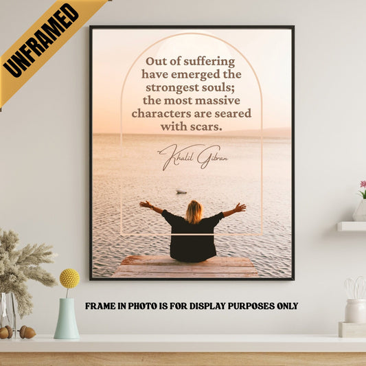 Kahlil Gibran Suffering Quote Poster (UNFRAMED)