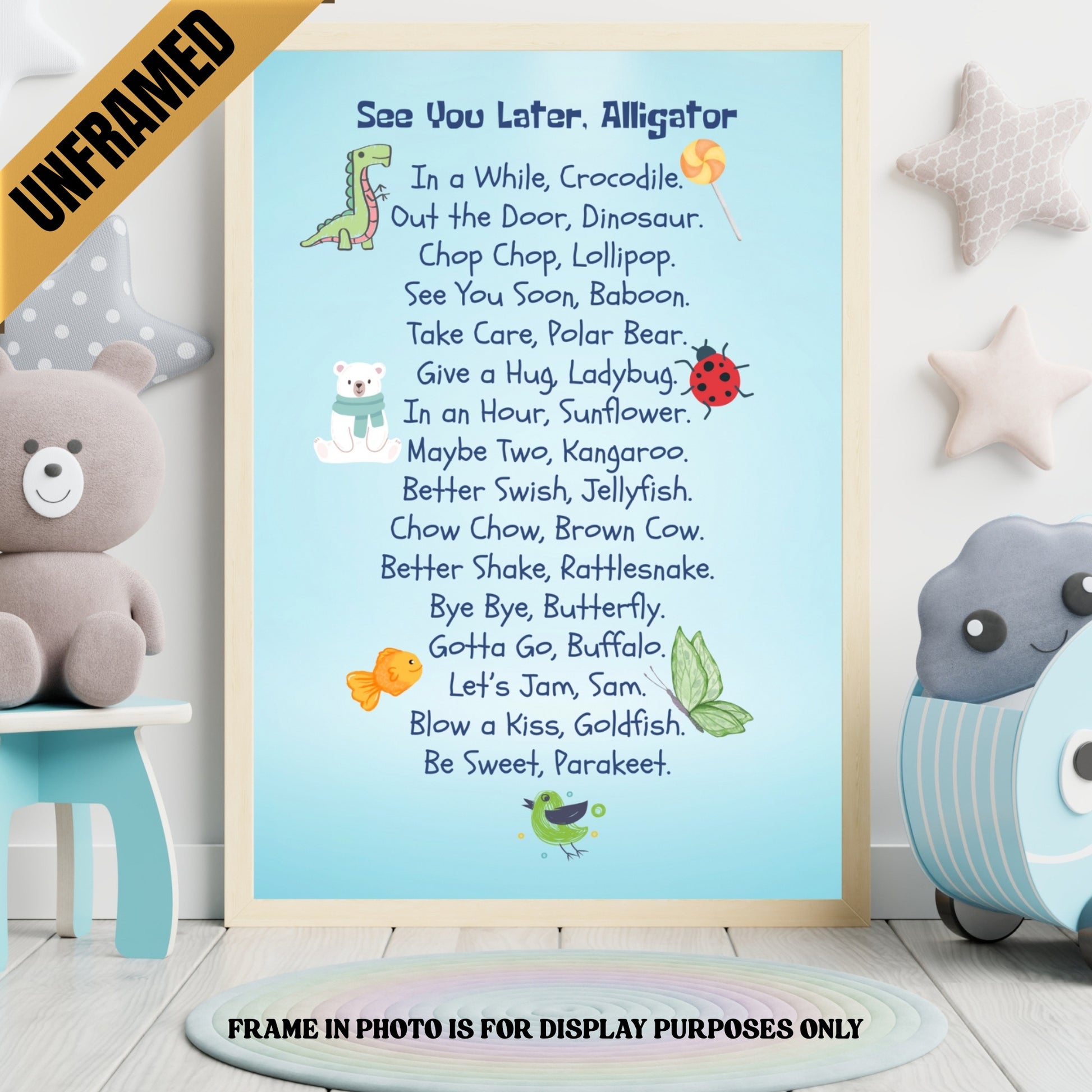 alligator of monsters lyrics See You Later Alligator Poster (UNFRAMED) – Sleeping Angel Treasures