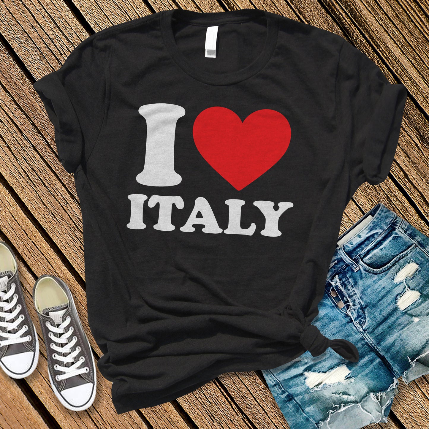 I Love Italy T-Shirt, Italian Pride Tee, Italian American T-Shirt, Gift for Italian, Italia Shirt, I Heart Italy Shirt