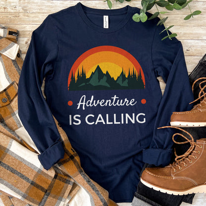 Adventurous Shirt | Mountain Tee | Hiking Tee | Hiking Shirt | Mountain Shirt | Camping Long Sleeve Tee