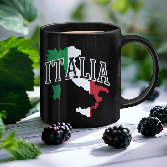 Italia Black Glossy Mug