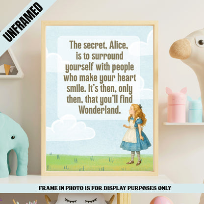 Alice in Wonderland Inspirational Quote Poster *UNFRAMED*