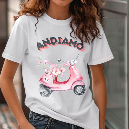 Andiamo Shirt | Summer Travel Shirt | Italy Shirt | Italy Gifts | Italian Saying Shirt | Cute Italian Shirt | Italian Travel Shirt