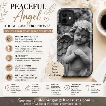 Peaceful Angel Statue Tough Case for iPhone®