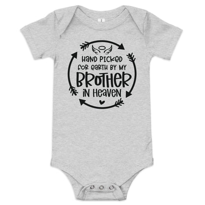 Rainbow Baby Onesie, Big Brother in Heaven Baby Gift, Sent from Heaven, Handpicked from Heaven, Baby Shower Gift