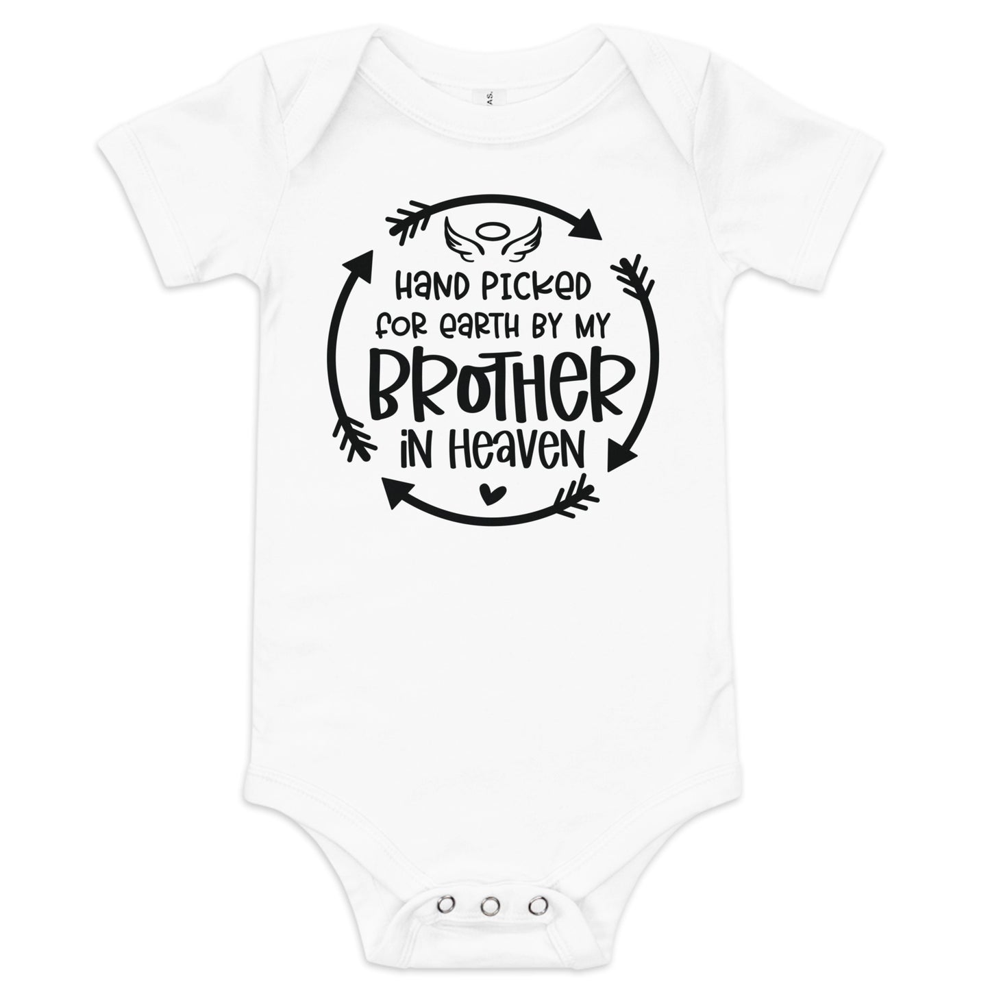 Rainbow Baby Onesie, Big Brother in Heaven Baby Gift, Sent from Heaven, Handpicked from Heaven, Baby Shower Gift