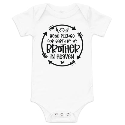 Rainbow Baby Onesie, Big Brother in Heaven Baby Gift, Sent from Heaven, Handpicked from Heaven, Baby Shower Gift