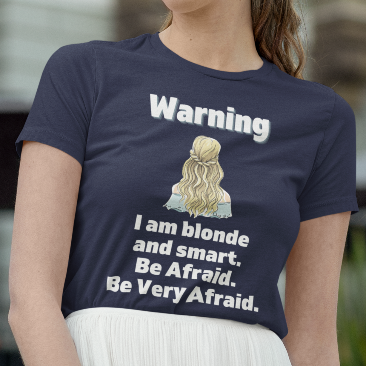 Blonde Woman Shirt, Blonde Hair, Blonde Girl Tee, Blonde & Smart Gift For Her TShirt, Feminist T-Shirt, Smart Woman Gift