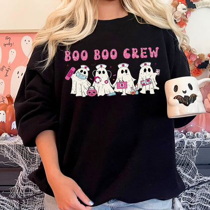 Boo Boo Crew Caregiver Halloween Unisex Sweatshirt