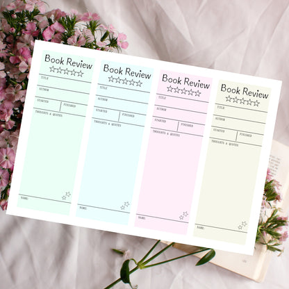 Book Review Bookmarks- DIGITAL DOWNLOAD