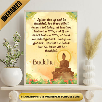 Buddha Thankful Quote Poster *UNFRAMED*