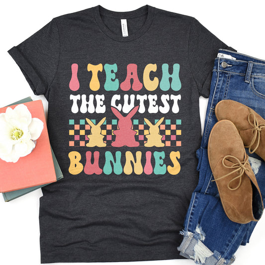 Easter Teacher t-shirt | Easter Gift Teachers | I Teach the Cutest Bunnies Shirt