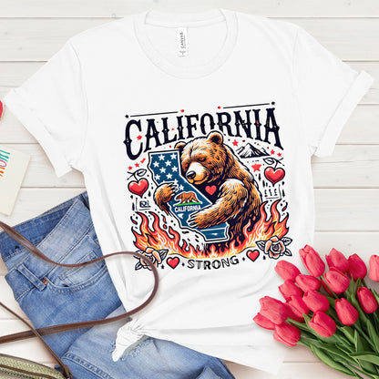 California Strong T-Shirt, California Wildfires Shirt, 2025 Wildfire Shirt, Los Angeles Fire Disaster Tee