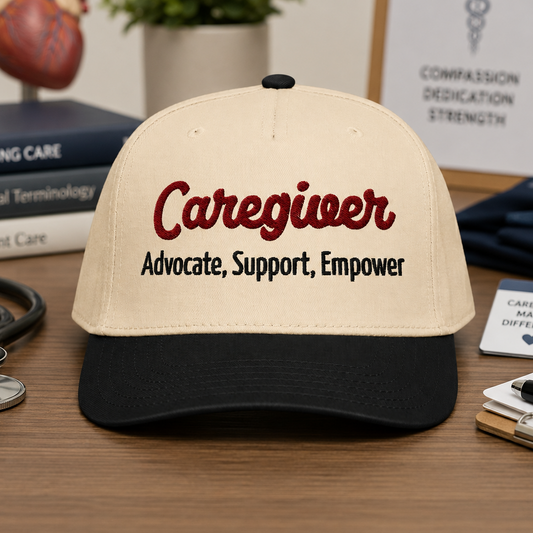 Caregiver, Advocate Support Empower Embroidered Cap