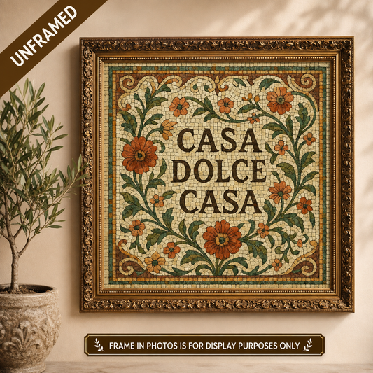Casa Dolce Casa Mosaic Floral Poster (Unframed)
