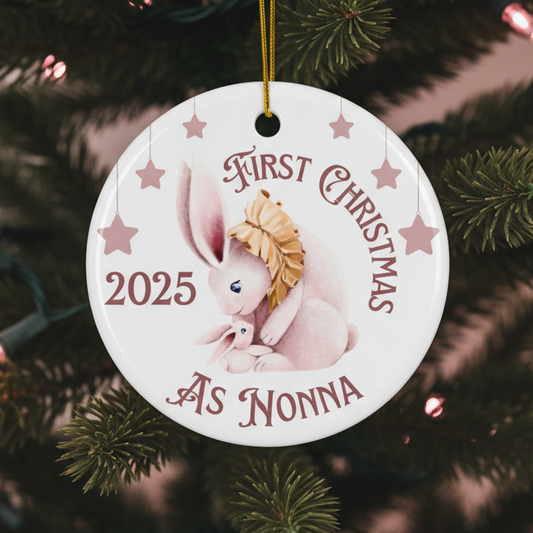 First Christmas as Nonna Ceramic Ornament 2025