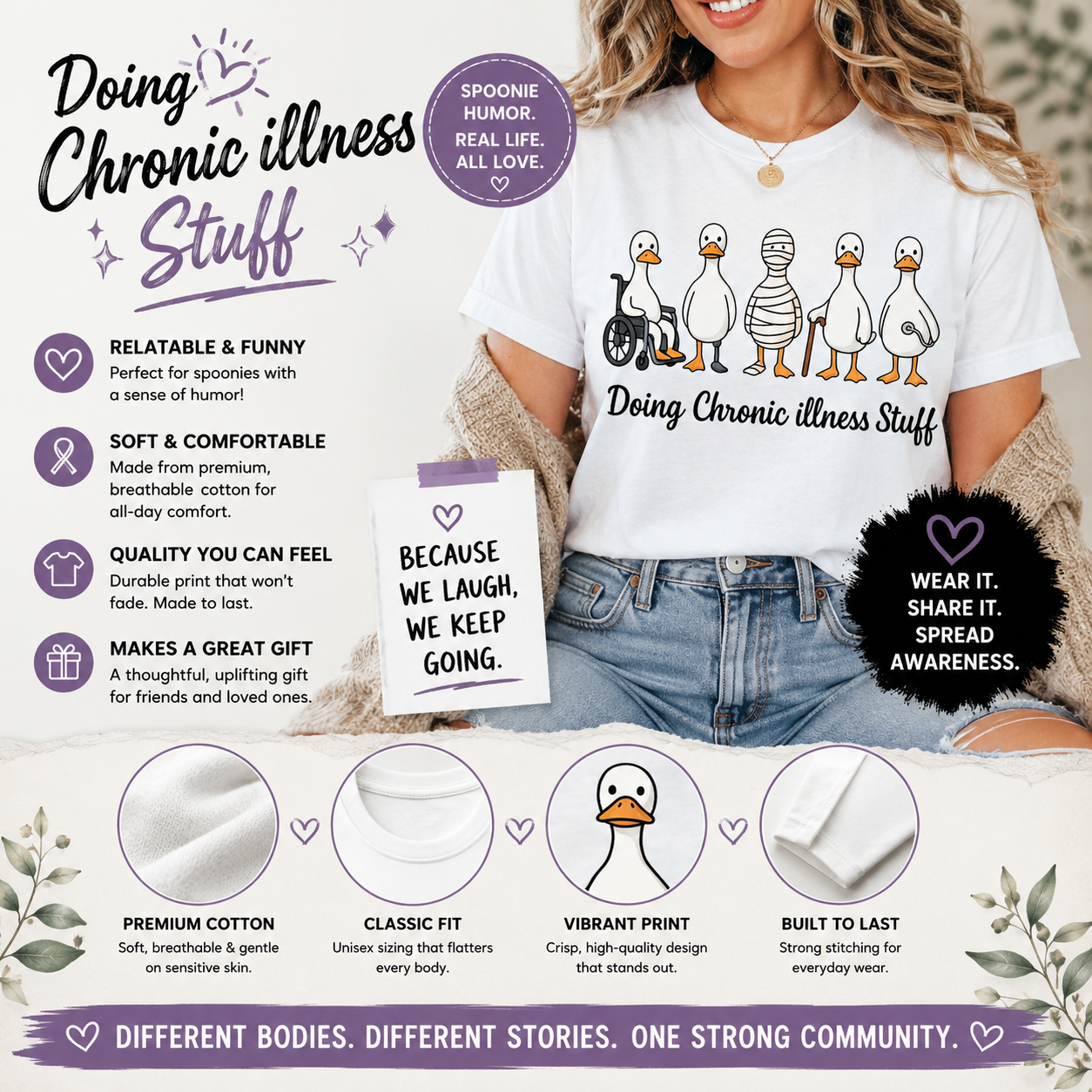 Funny Ducks Chronic Illness T-Shirt