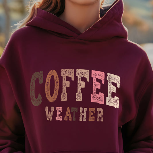 Coffee Lover Gifts, Trendy Sweatshirt, Coffee Weather Hoodie, Cute Coffee Sweatshirt, Cute Fall Sweater