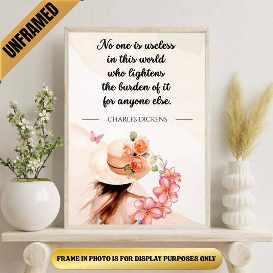 Inspirational Charles Dickens Quote Poster (UNFRAMED)