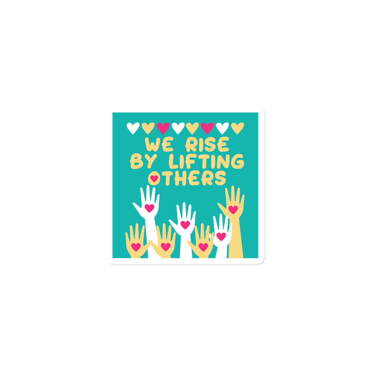 Inspired We Rise We Rise By Lifting Others Inspirational Magnet, Motivational Magnet, M ...