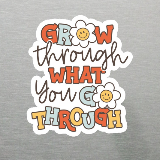 Grow Through What You Go Through Magnet, Mental Health Magnet, Anxiety Magnet