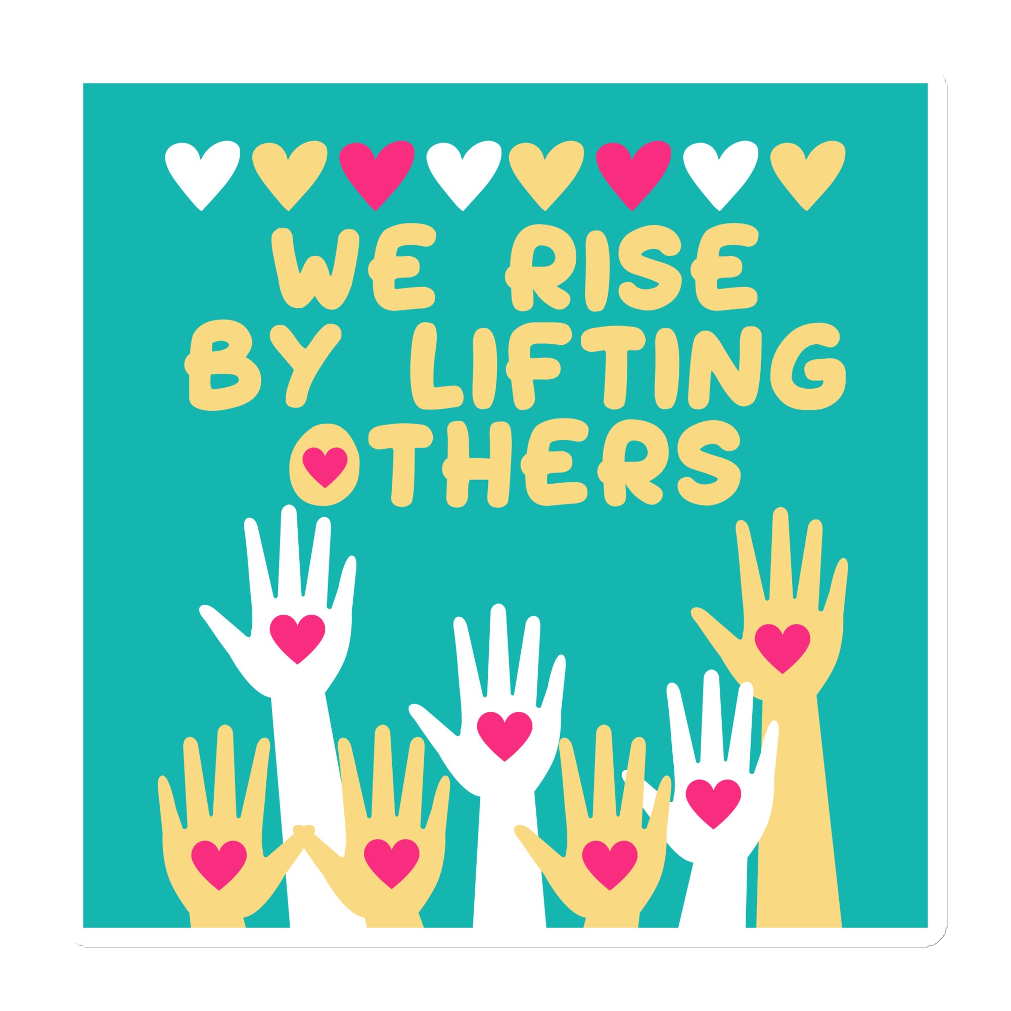Inspired We Rise We Rise By Lifting Others Inspirational Magnet, Motivational Magnet, M ...